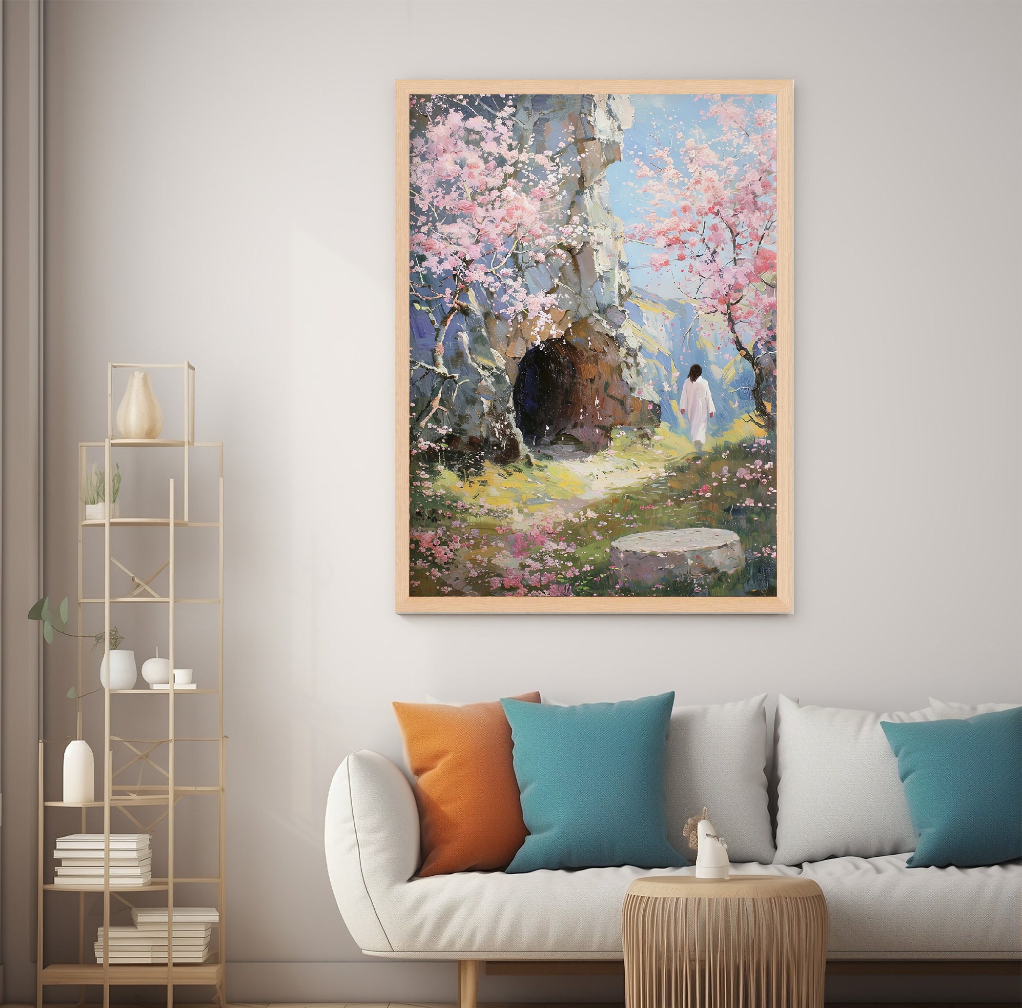 The Way in the Wilderness Poster, Christian Poster, Bible Art Poster, Resurrection, Empty Tomb, Easter, Risen Lord, Jesus Art Poster